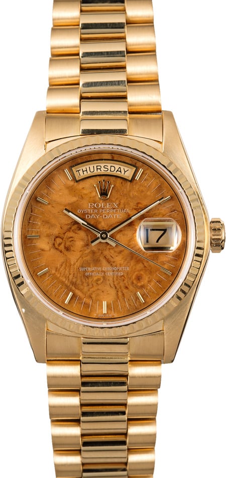 rolex president wood dial