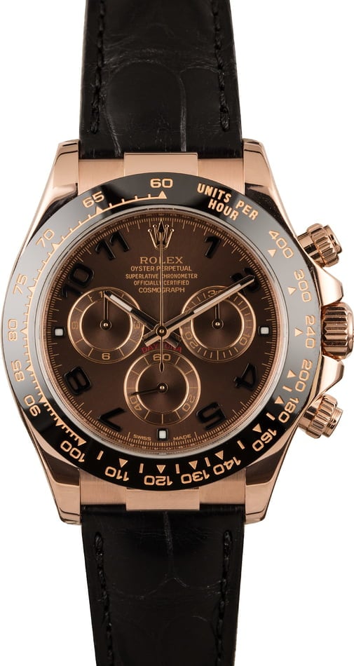 Rolex Daytona Rose Gold Chocolate Dial- Buy 100% Rolex at Bob's