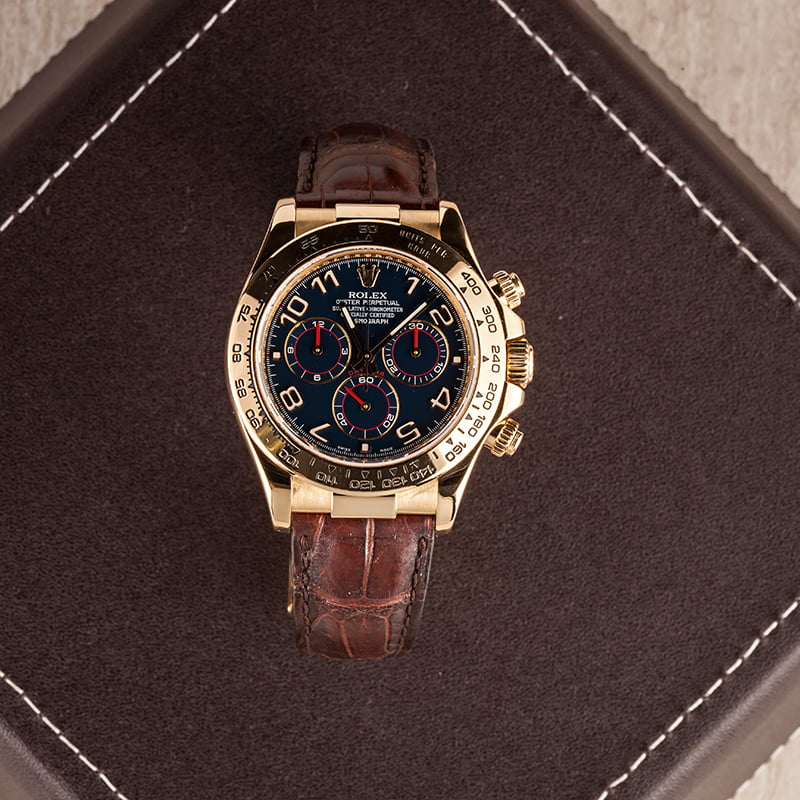 Pre-Owned Rolex Daytona 116518 Blue Arabic Dial