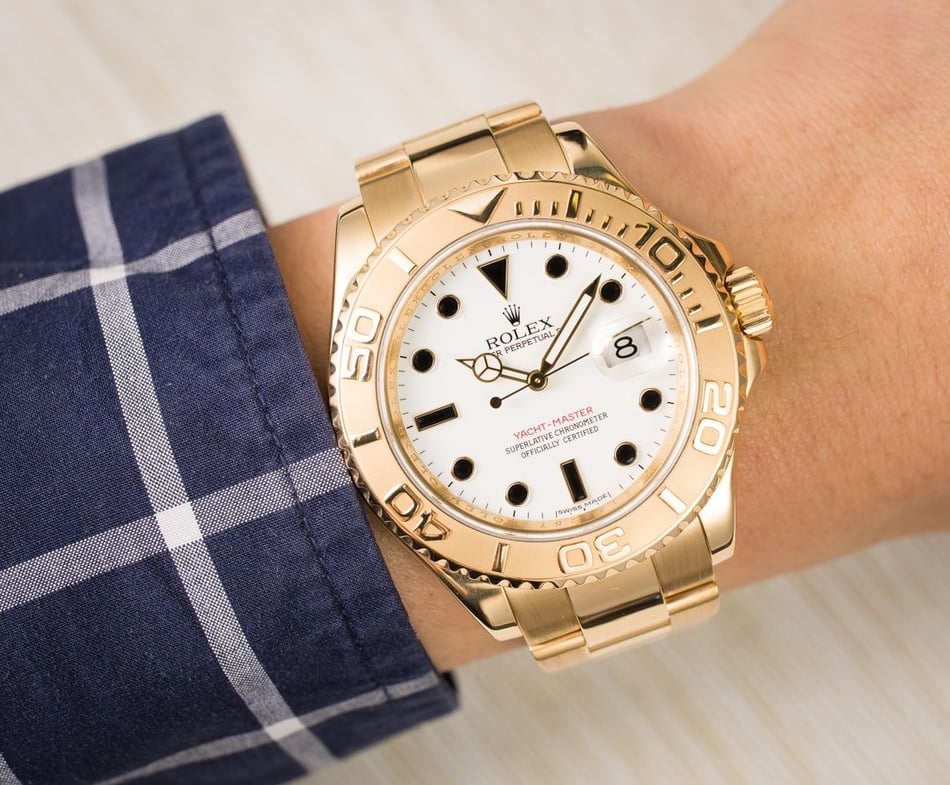 Rolex Yacht-Master 16628 18k Yellow Gold Oyster Band