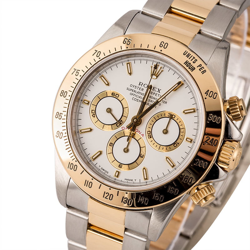 Rolex Two Tone Daytona 16523 White Dial