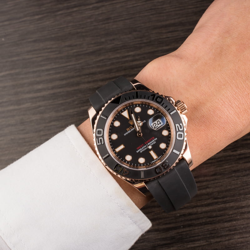 Pre-Owned Rolex Yacht-Master 116655 Black Ceramic Bezel