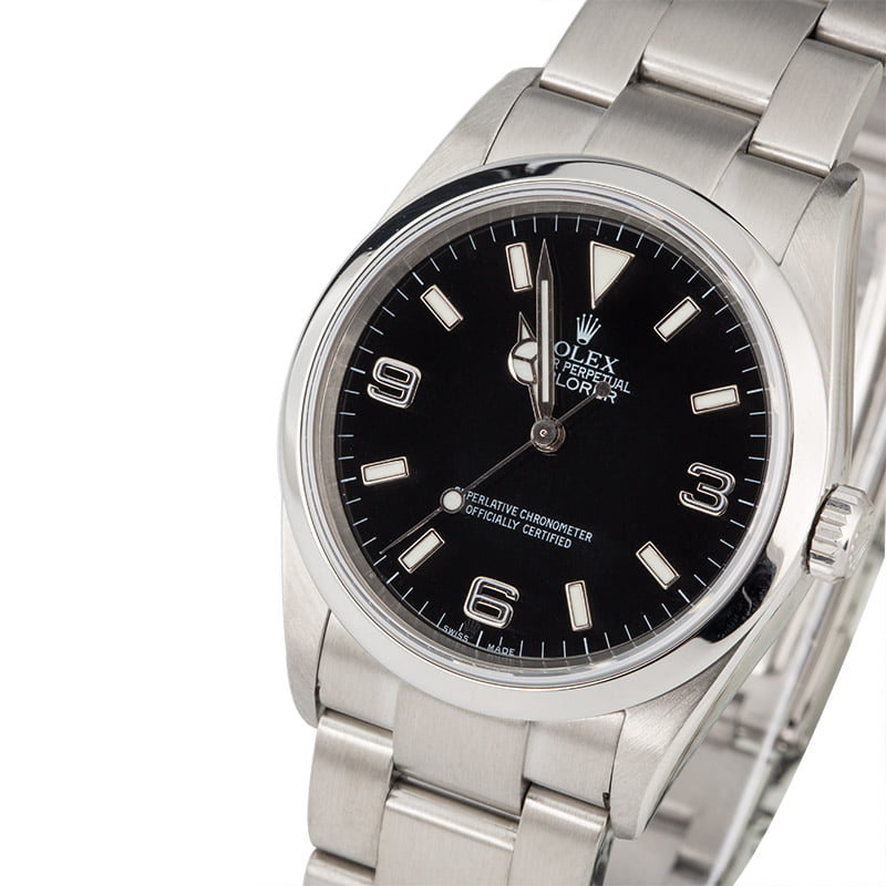 PreOwned Rolex Explorer 114270 Black Dial