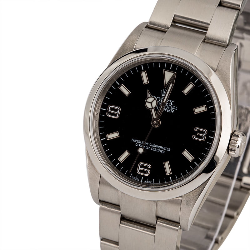 Used Rolex Explorer 114270 Smooth Bezel