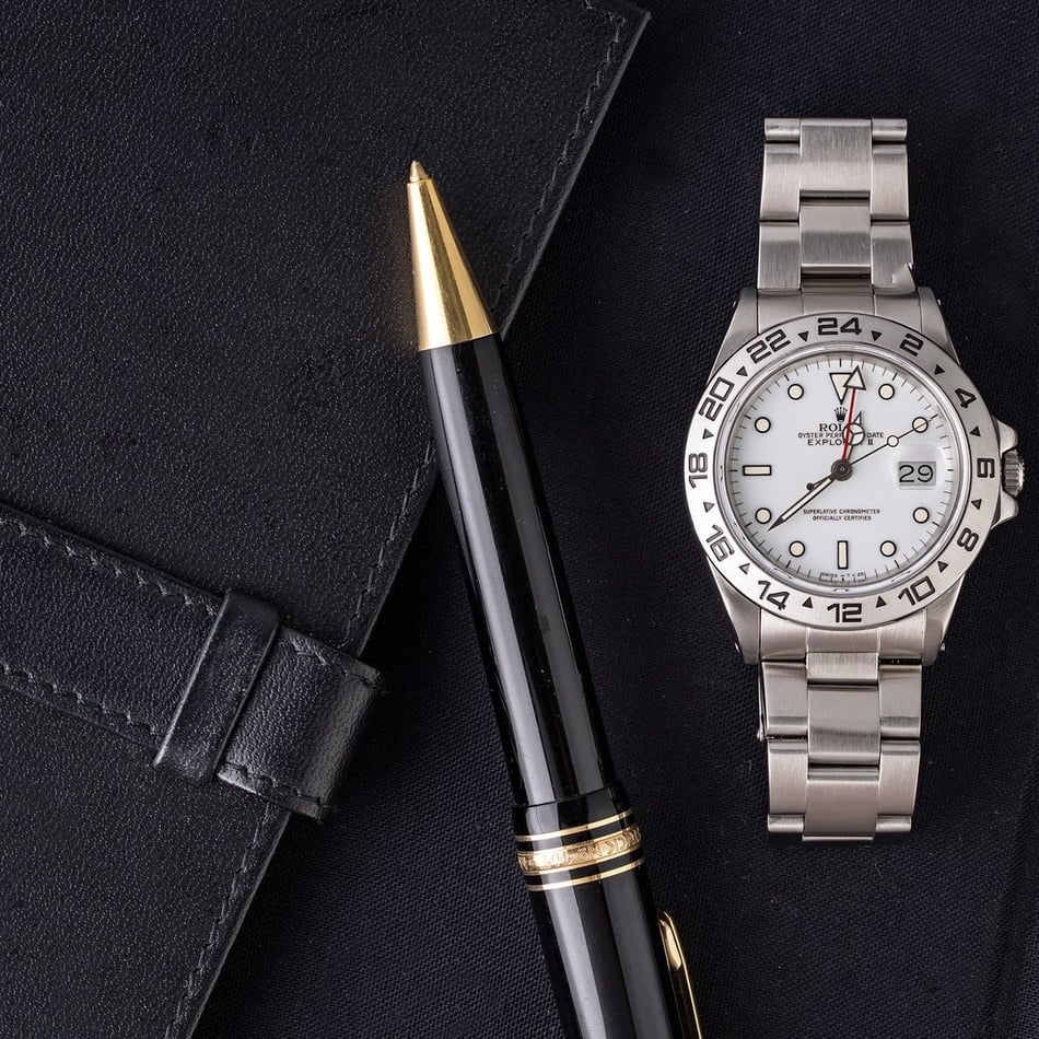 White Dial Rolex Explorer 16550 Steel Oyster