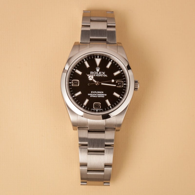 Rolex Explorer 214270 Black Mark I Dial