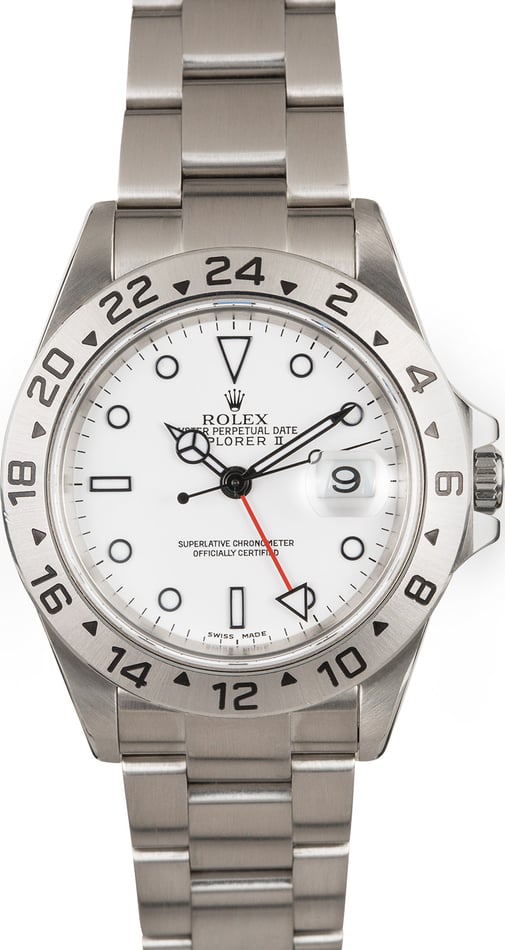 Rolex Explorer II Ref 16570 White Dial