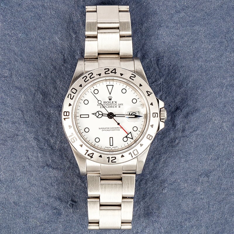 Pre-Owned Rolex Explorer II Ref 16570 GMT Bezel