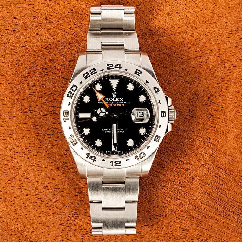 Pre-Owned Rolex Explorer II Ref 216570 Orange GMT Hand