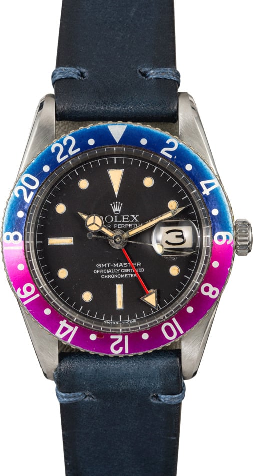 Vintage Rolex GMT-Master 6542 Fuchsia Bezel Insert