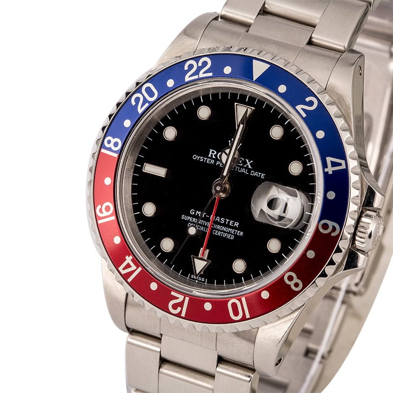 PreOwned Rolex GMT-Master 16700 'Pepsi' Insert