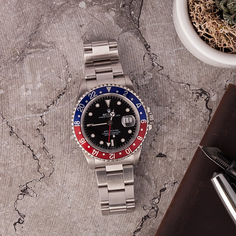 PreOwned Rolex GMT-Master 16700 'Pepsi' Insert