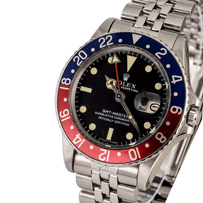 Vintage 1968 Rolex GMT-Master 1675 with Pepsi Insert