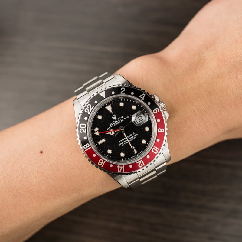 PreOwned Rolex GMT-Master II Ref 16760 'Fat Lady Coke' Insert