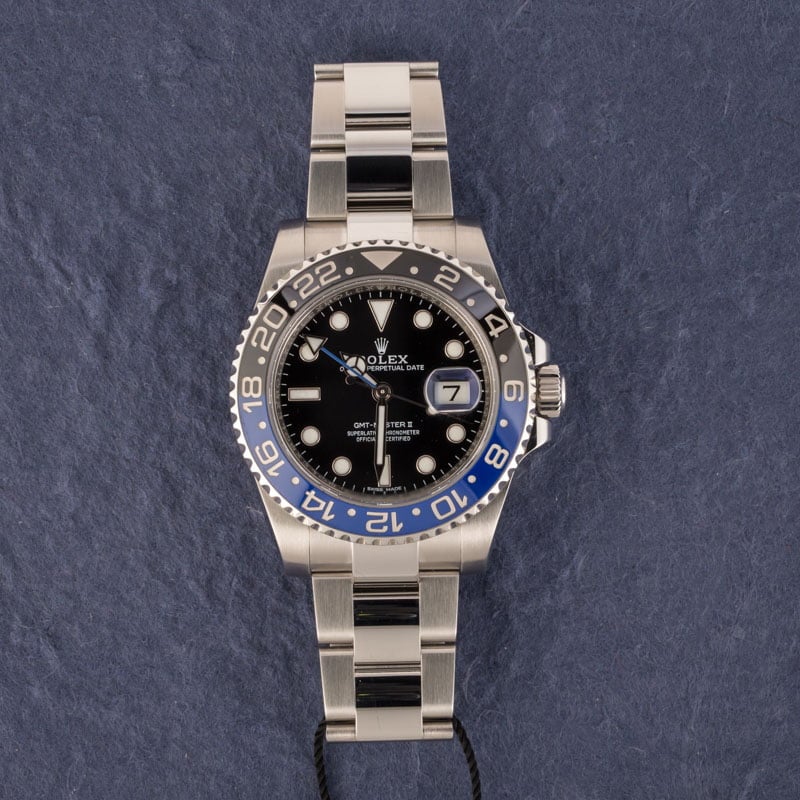 PreOwned Rolex GMT-Master II Ref 116710 'Batman' Dial