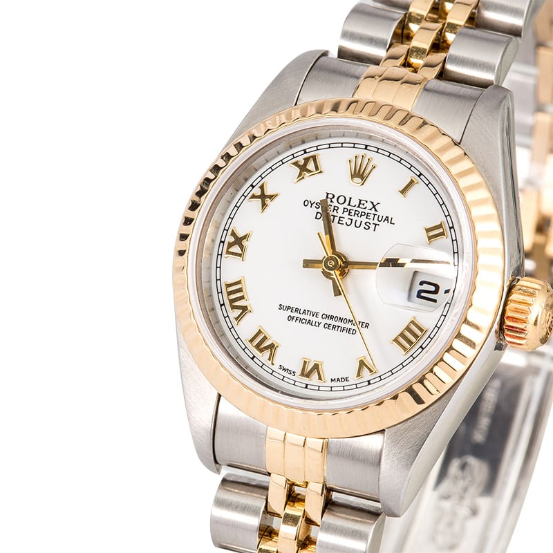 Datejust Ladies Rolex 79173 White Roman Dial