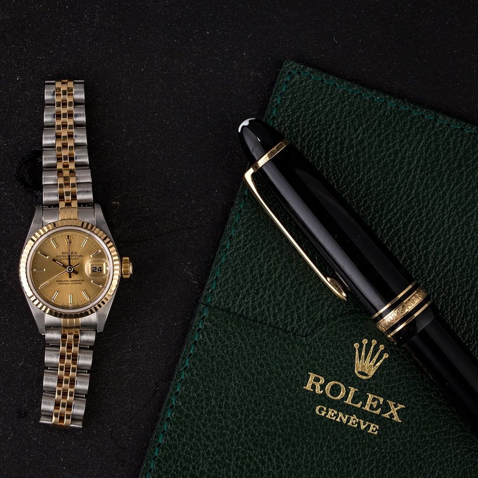 Rolex Ladies Two Tone Datejust 79173 Champagne