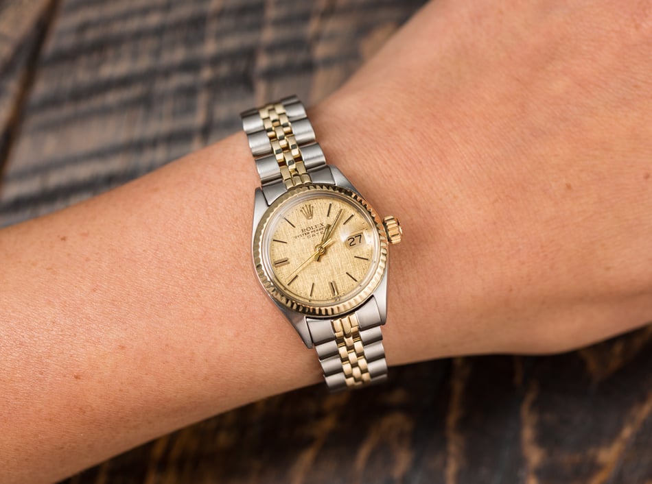 Ladies Rolex Date 6916 Linen Dial