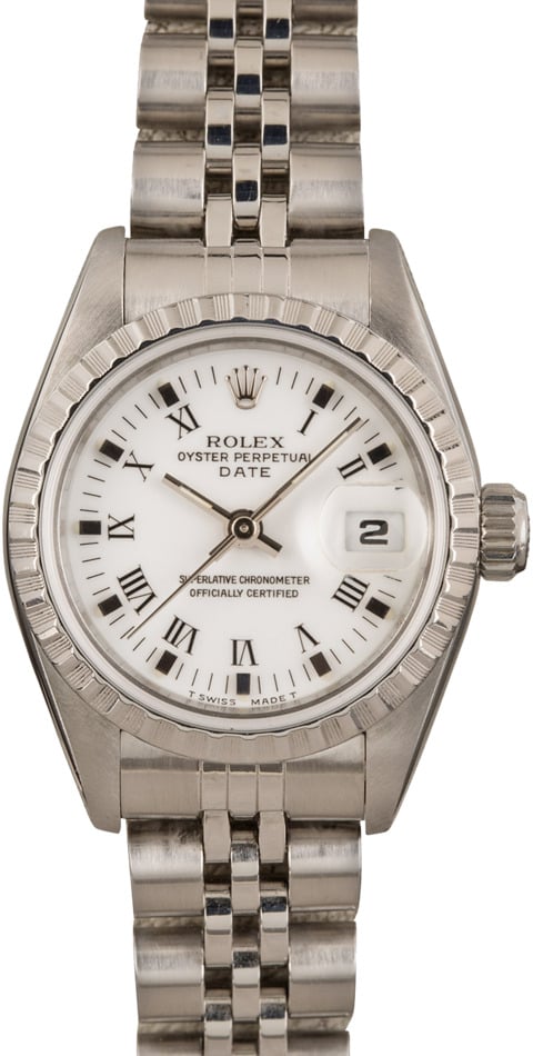 Ladies Rolex Date 69240 White Dial