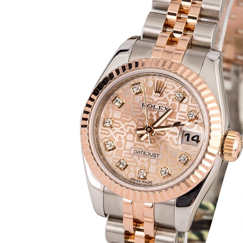 Rolex Lady Datejust 179171 Pink Jubilee Diamond Dial