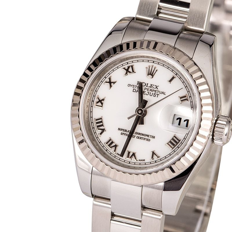 Women's Rolex Datejust 179174 White Roman