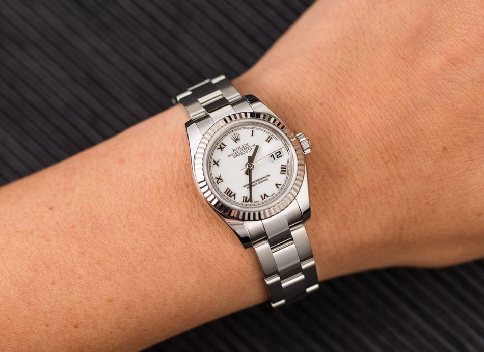 Women's Rolex Datejust 179174 White Roman