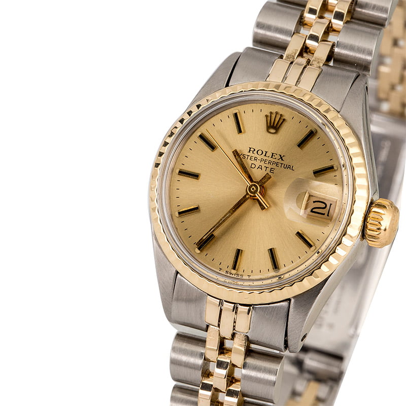 Vintage Ladies Rolex Datejust 6517 Two Tone