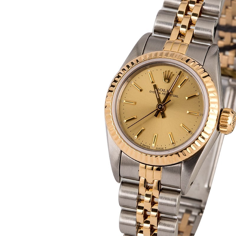 Women's Rolex Oyster Perpetual 67193 Champagne 1