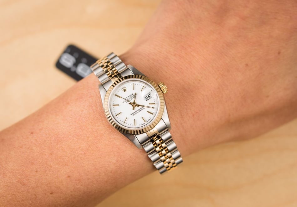 Ladies Rolex Datejust 69173 White Index Dial