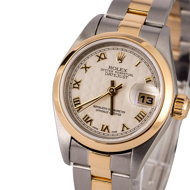 Rolex Lady Datejust 79163 Ivory Pyramid Dial