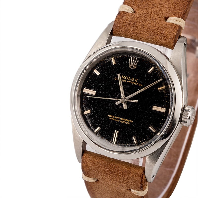 Vintage Rolex Oyster Perpetual 1018 Aged Black Dial