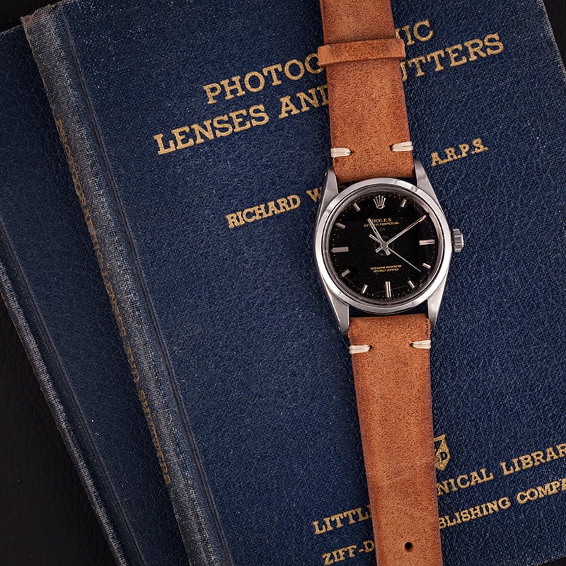 Vintage Rolex Oyster Perpetual 1018 Aged Black Dial