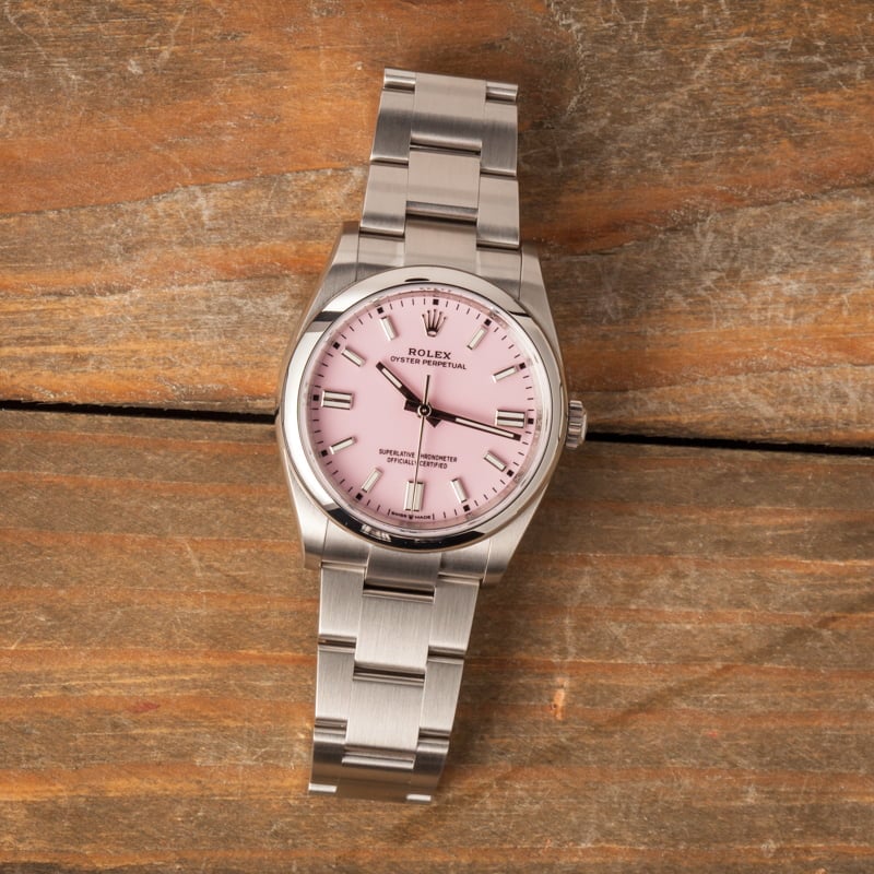 Pre-Owned Rolex Oyster Perpetual 126000 Pink Dial