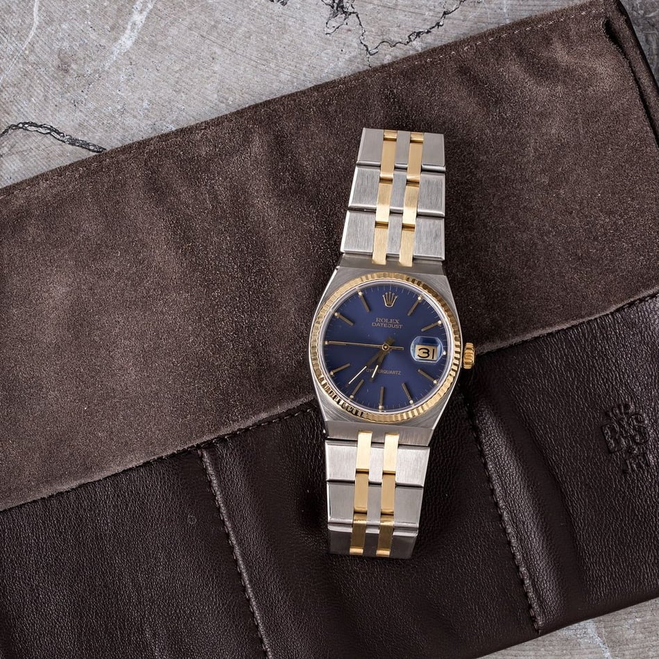 Rolex OysterQuartz Datejust 17013 Blue Dial