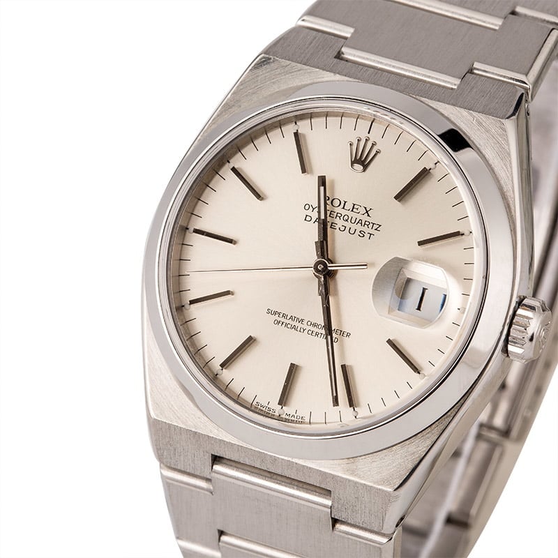 Pre-Owned Rolex Oysterquartz Datejust 17000 Steel Integral Band