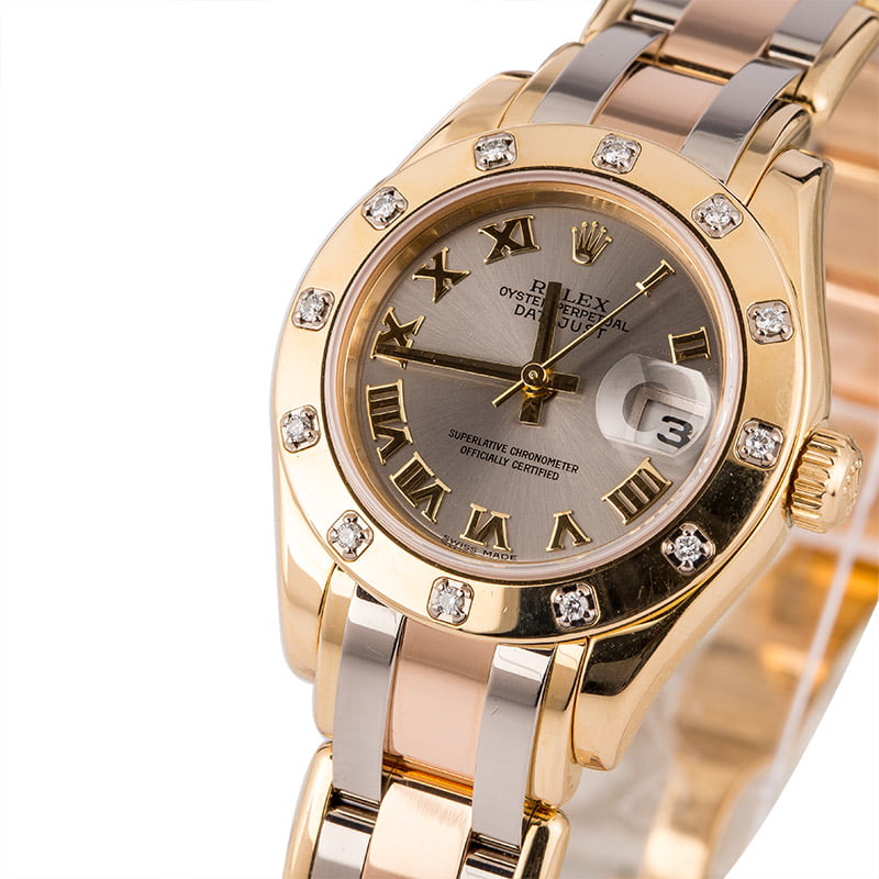 Used Rolex Tridor Pearlmaster 80318 Diamond Bezel