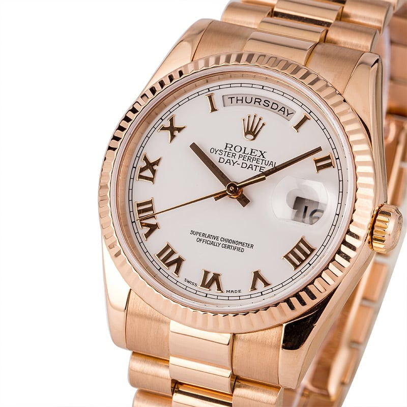 Pre-Owned Rolex President 118235 Everose Gold T