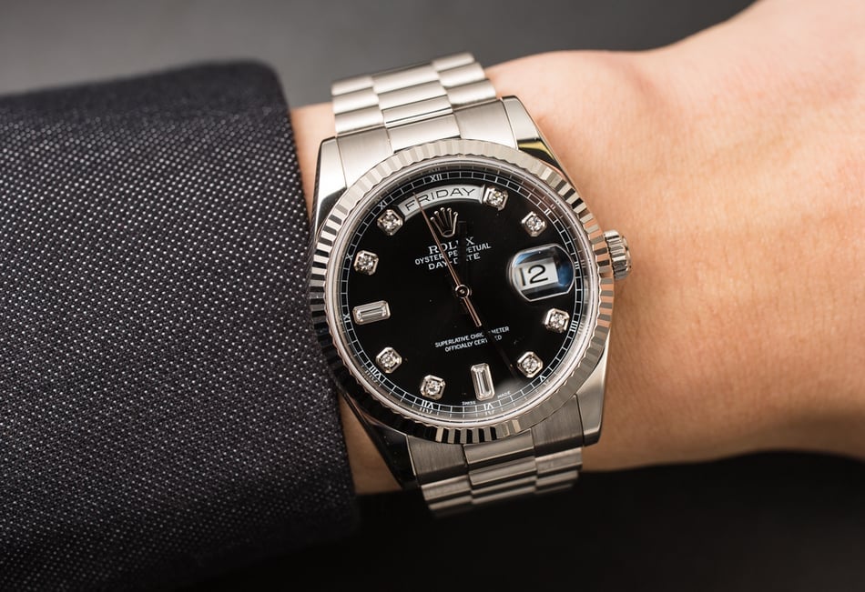 Rolex President 118239 Black Diamond Dial