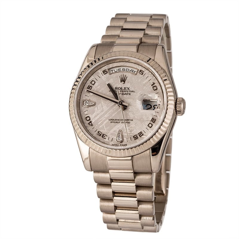 Pre-Owned Rolex President 118239 Meteorite Diamond Dial