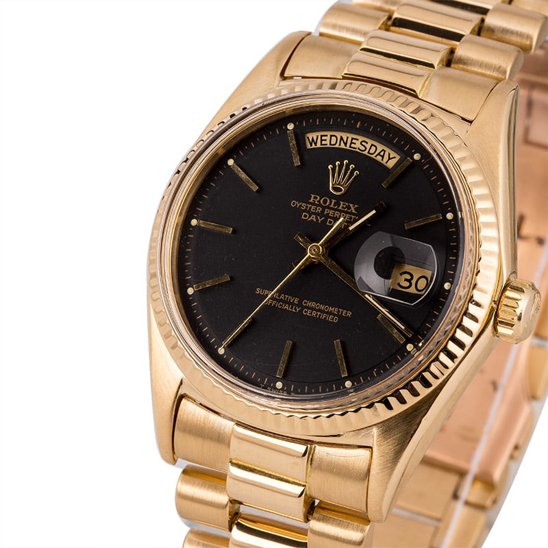 Pre Owned Rolex President 1803 Black Dial