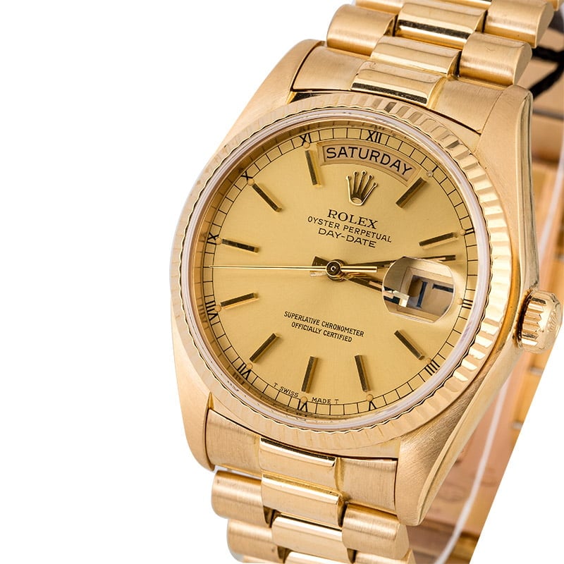 Men's Rolex President 18038 Champagne