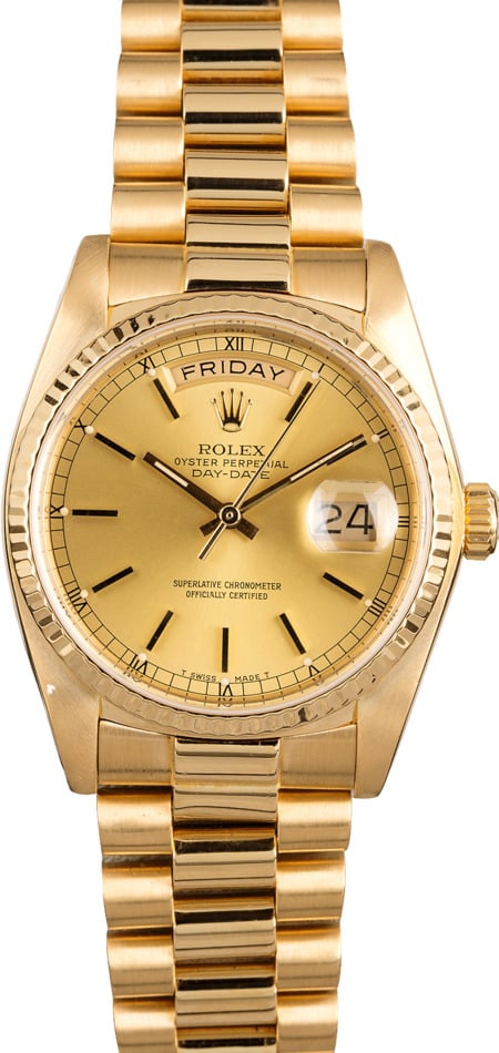 Used Rolex Day-Date 18038 18K Yellow Gold
