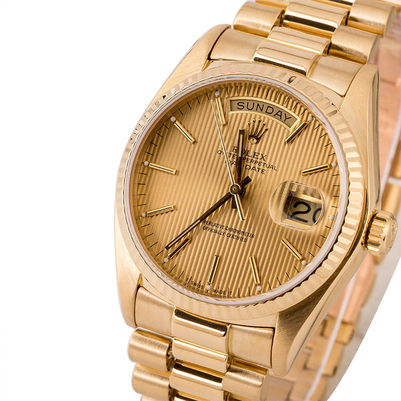 Pre Owned Rolex President Day-Date 18038 Tapestry