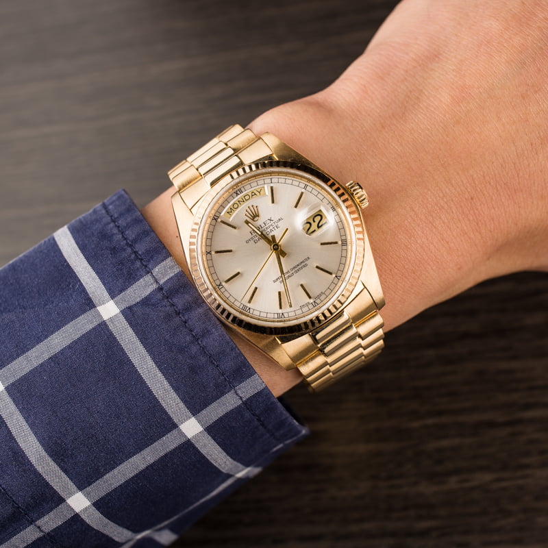 Pre Owned Rolex Presidential 18038 Day-Date Gold