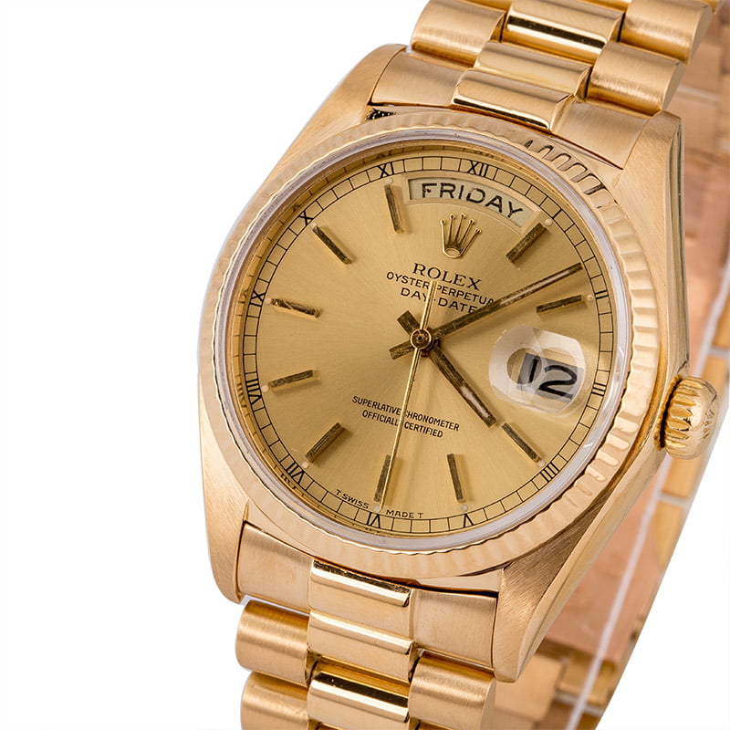 Used Rolex President 18038 Index Dial