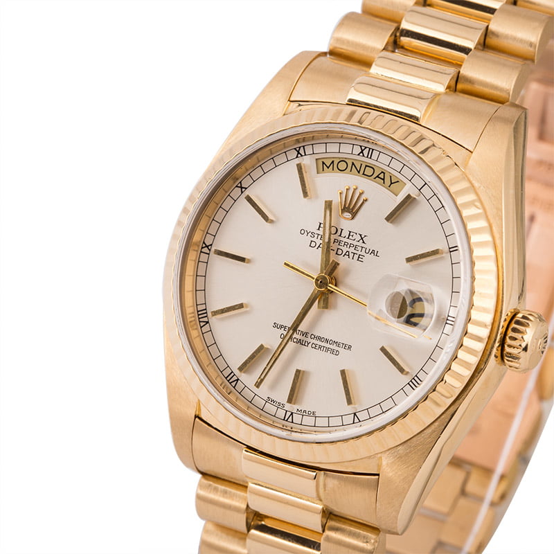 Pre Owned Rolex Presidential 18038 Day-Date Gold