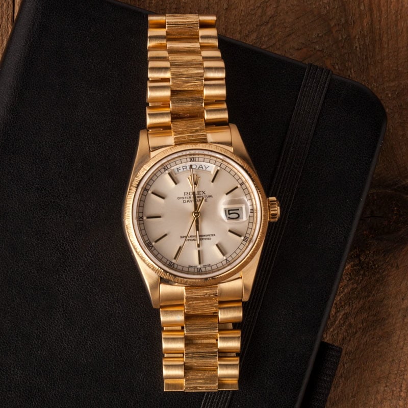 Rolex President 18078 Barked Bezel