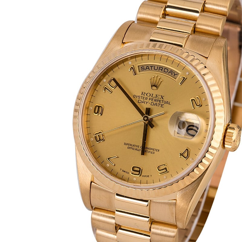 Rolex President 18238 with Champagne Arabic Dial