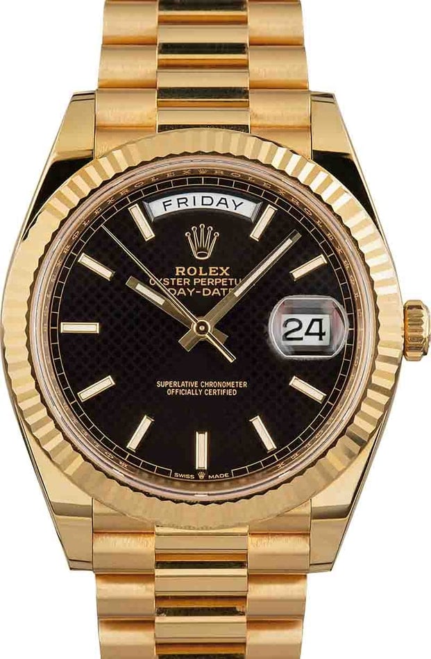 Rolex day date 40 gold clearance price