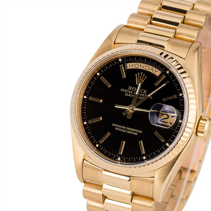 Pre Owned Rolex Presidential 18038 Black